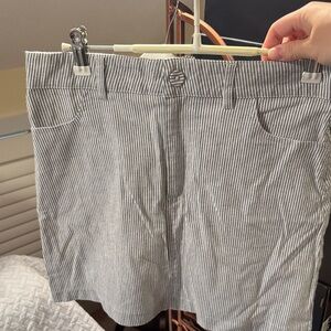 Striped Mini Skirt in blue and White